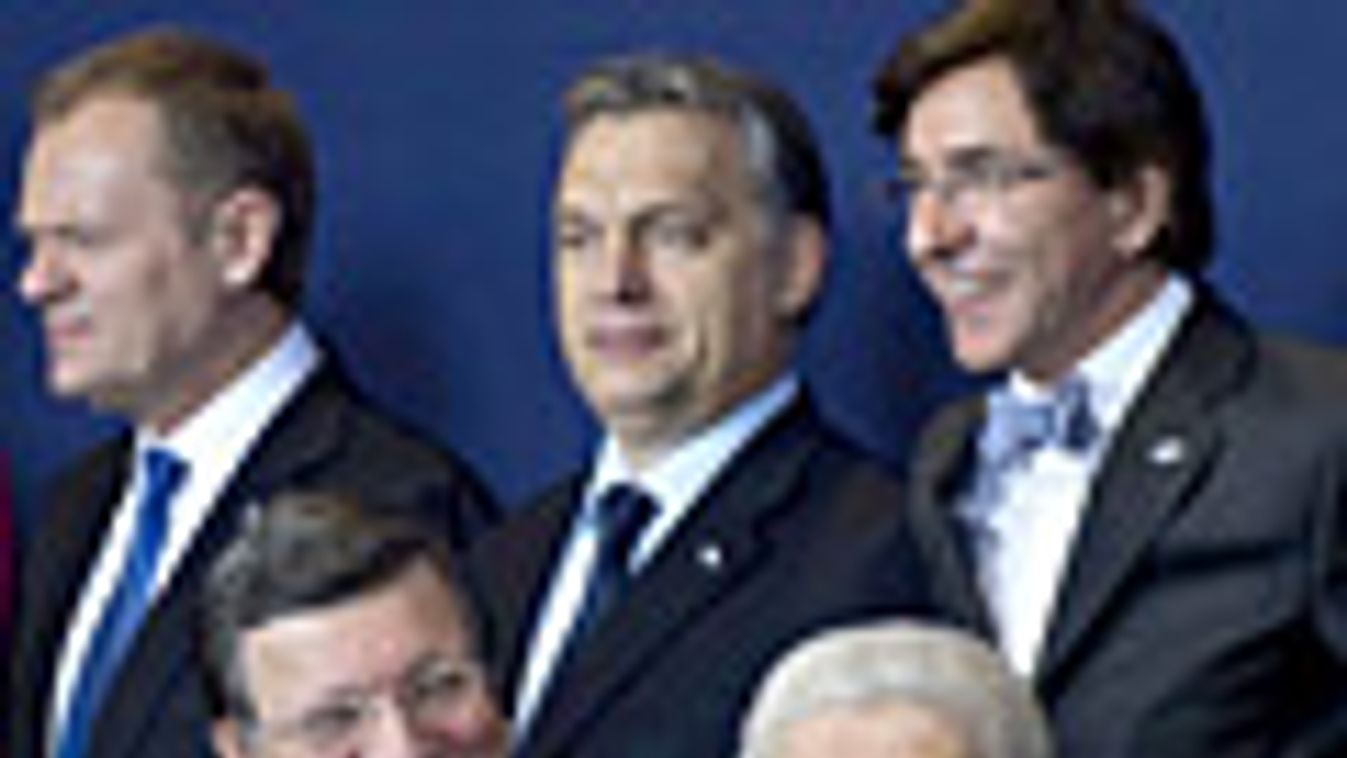 EU-csúcs, Brüsszel, 2013. február 7-én. Orbán Viktor