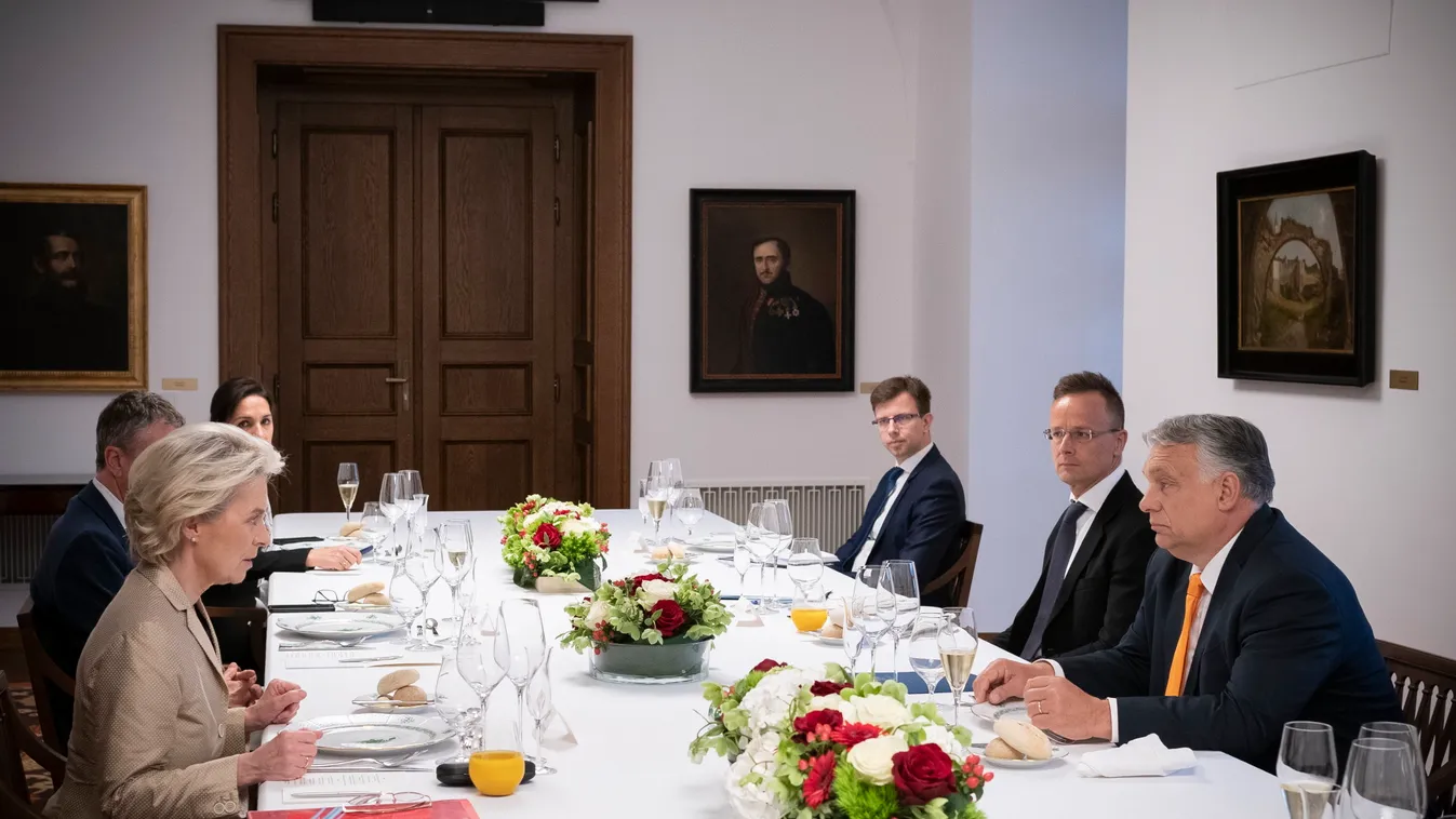 VON DER LEYEN, Ursula; SZIJJÁRTÓ Péter; ORBÁN Viktor 