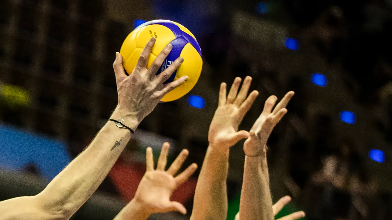 Horizontal CLOSE UP ACTION ILLUSTRATION VOLLEYBALL 