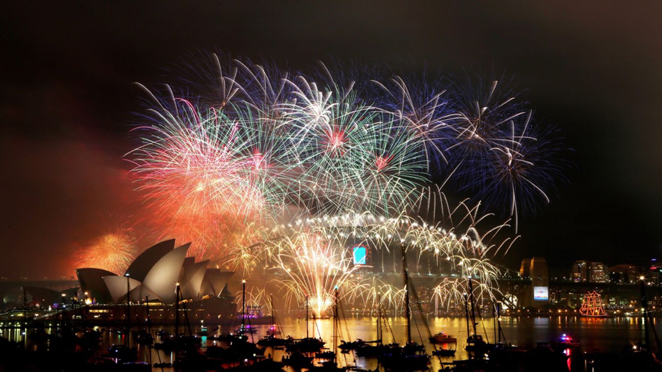 tűzijáték, szilveszter, Sydney 