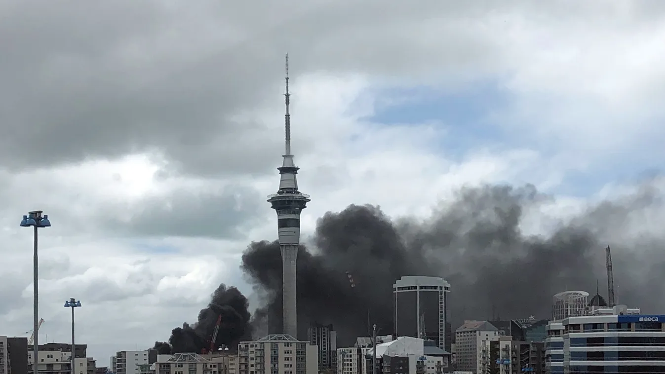 Új-Zéland, Auckland, tűz 