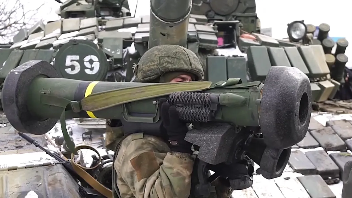 Javelin tankelhárító rakéta, orosz katona, Donyeck 