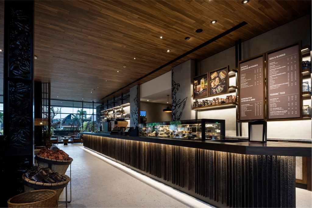 Starbucks Opens One-of-a-Kind Coffee Sanctuary in Bali , Indonesia . 

Starbucks Dewata Coffee Sanctuary becomes largest Starbucks destination in Southeast Asia 