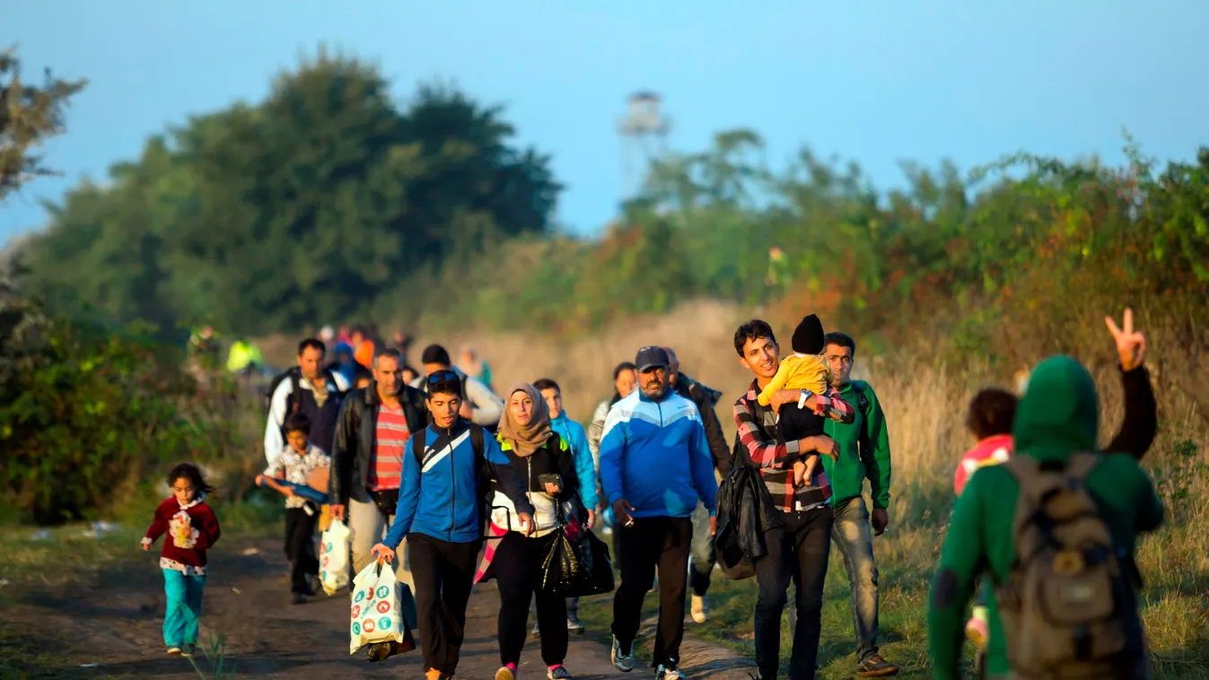 Illegális bevándorlás- Migránsok a magyar-szerb határon, menekült, Röszke 