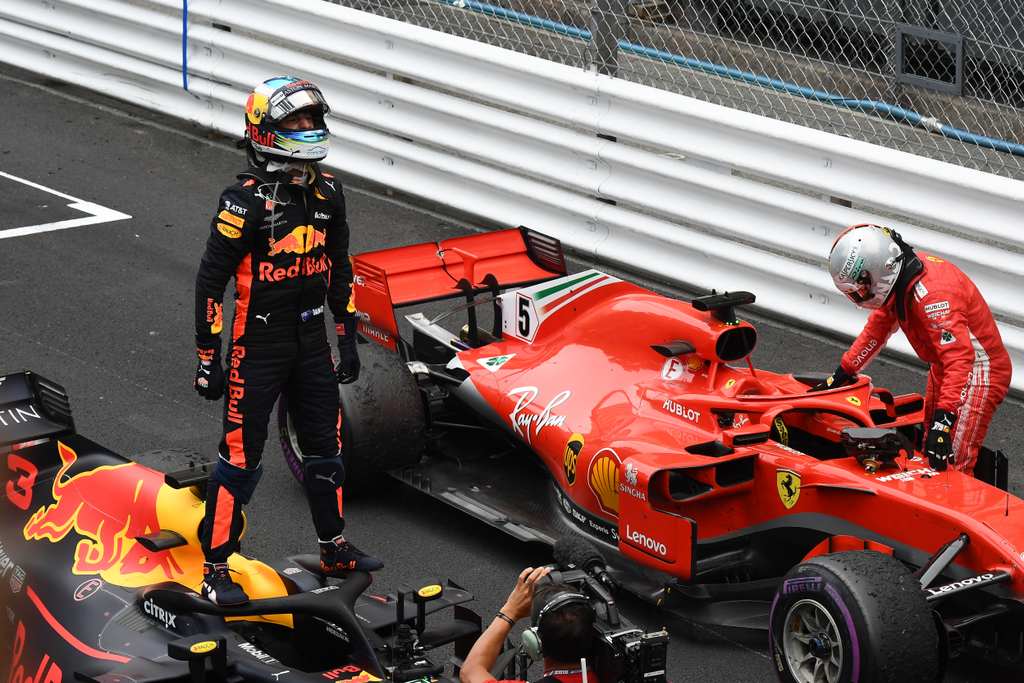 A Forma-1-es Monacói Nagydíj, Daniel Ricciardo, Red Bull, Sebastian Vettel, Ferrari 