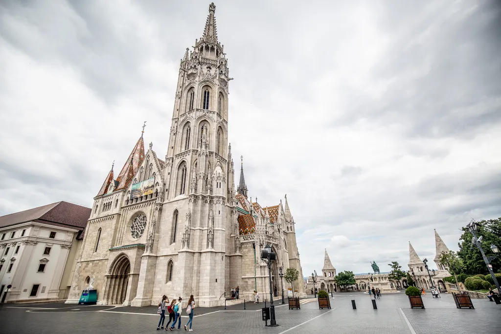 Magyarország legmagasabb épületei- galéria Budapest, város, látkép, belváros, Mátyás templom, Vár 