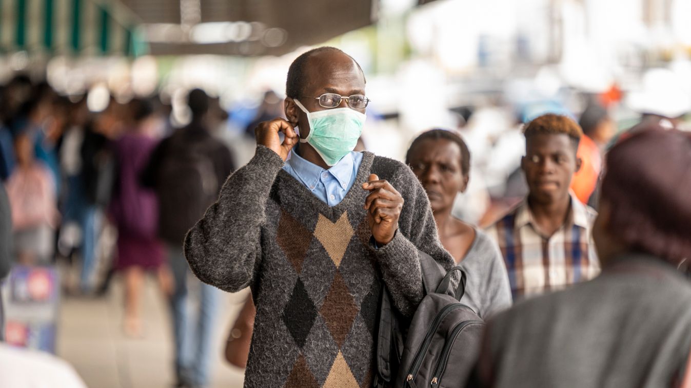 Koronavírus, vírus, Zimbabwe, Afrika, maszk, arcmaszk, védőmaszk 