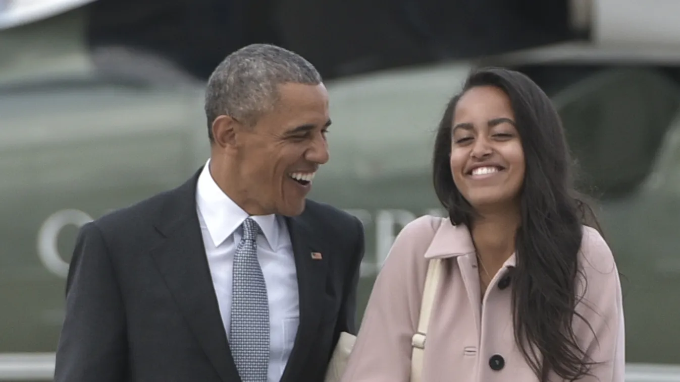 Barack Obama és lánya Malia. 