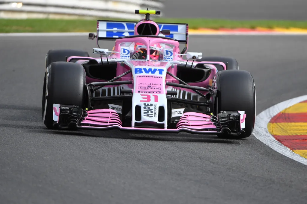 A Forma-1-es Belga Nagydíj pénteki napja, Esteban Ocon, Force India 