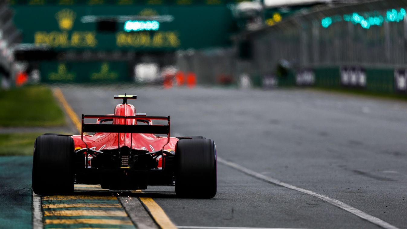 A Forma-1-es Ausztrál Nagydíj szombati napja, Kimi Räikkönen, Scuderia Ferrari, nyitott DRS 