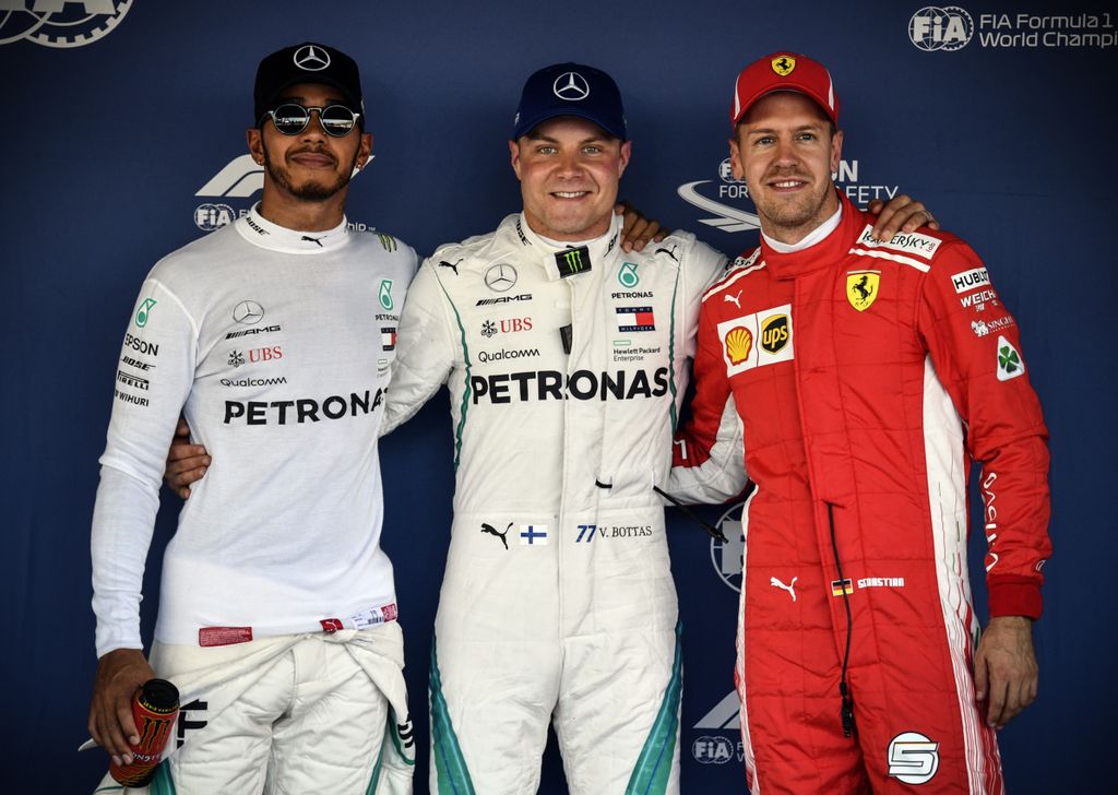 A Forma-1-es Orosz Nagydíj szombati napja, Lewis Hamilton, Valtteri Bottas, Mercedes-AMG Petronas, Sebastian Vettel, Scuderia Ferrari 