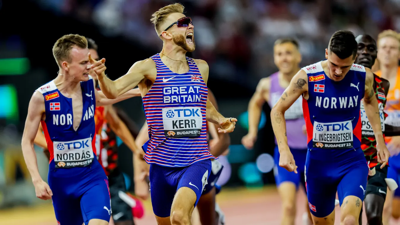 Atlétikai vb, Atlétikai Világbajnokság, World Athletics, Szabadtéri atlétikai világbajnokság, Budapest, 2023. 08. 23., férfi, 1500 m, döntő, Josh Kerr 