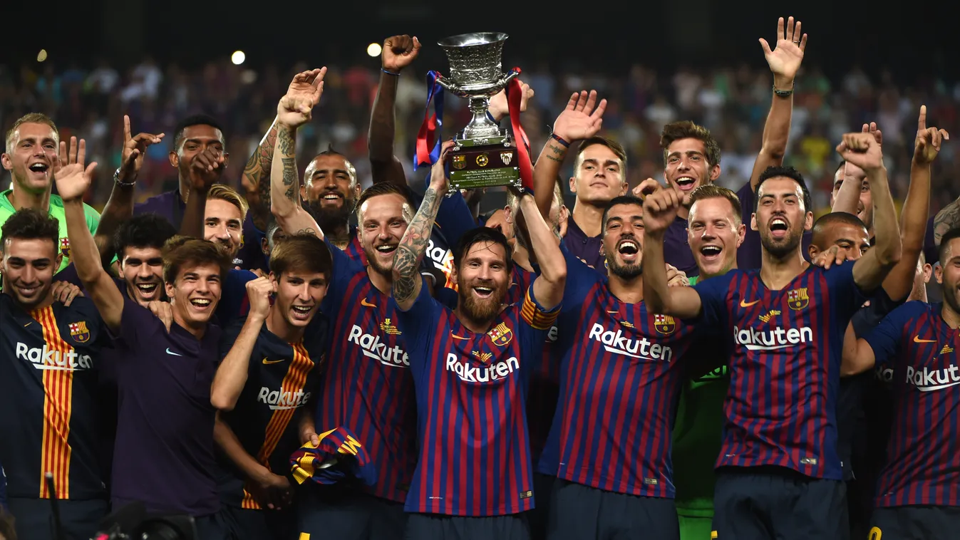 Spanish Super Cup between FC Barcelona and FC Sevilla Horizontal 