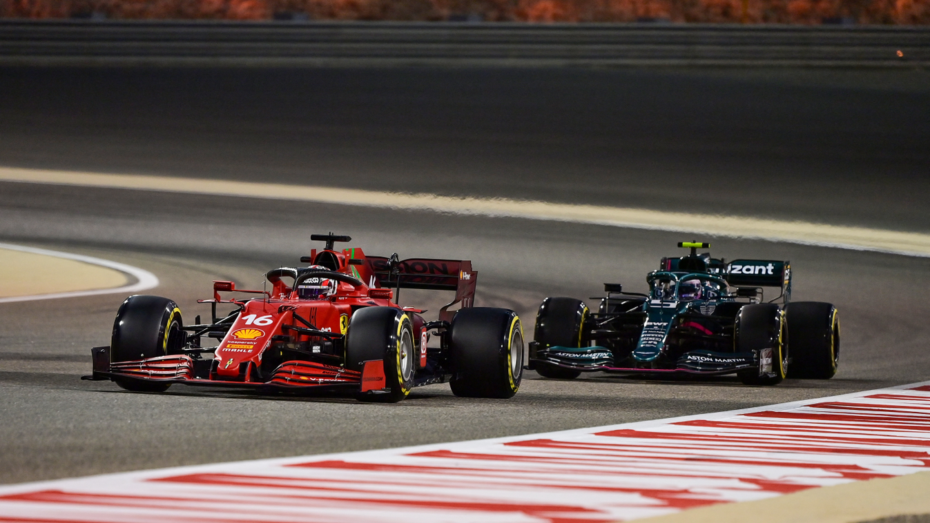 Forma-1, Charles Leclerc, Ferrari, Aston Martin, Sebastian Vettel, Bahreini Nagydíj 