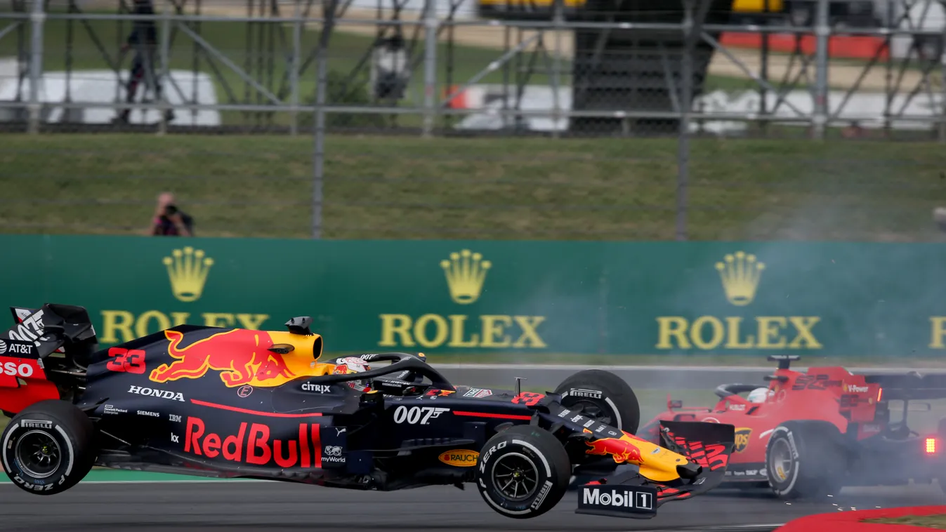 Forma-1, Max Verstappen, Sebastian Vettel, Brit Nagydíj baleset 