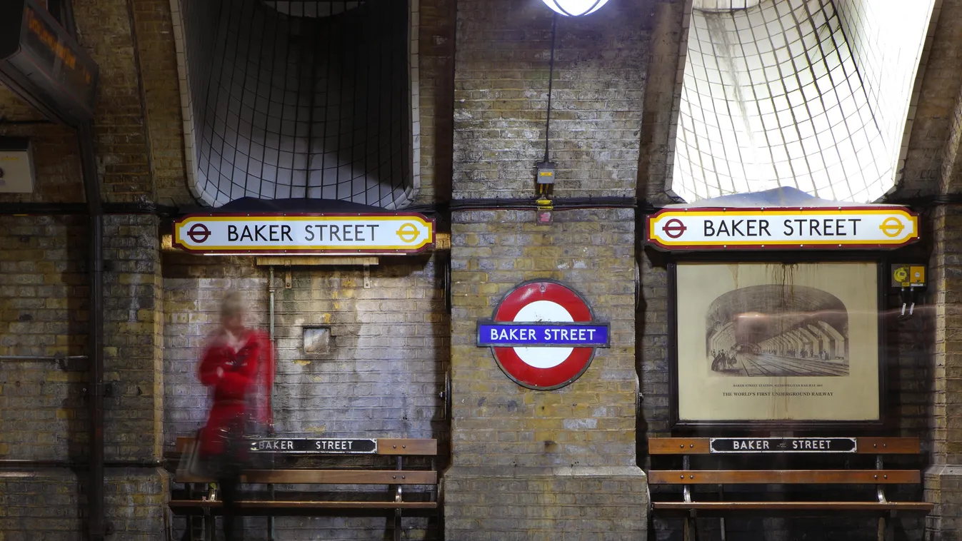 London, metró, Baker Street, illusztráció 