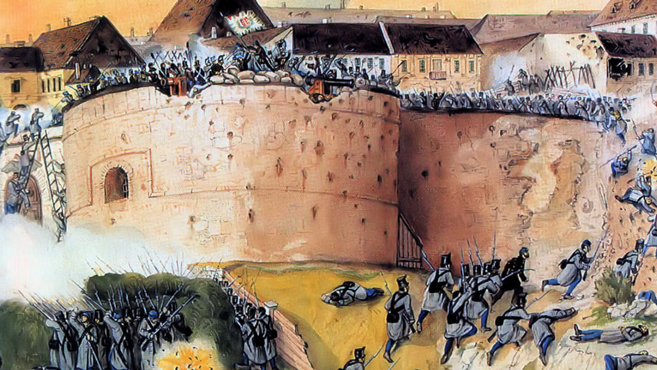 Buda ostroma, Thán Mór festménye, Négy forradalom, egy temetés, 1. rész 
