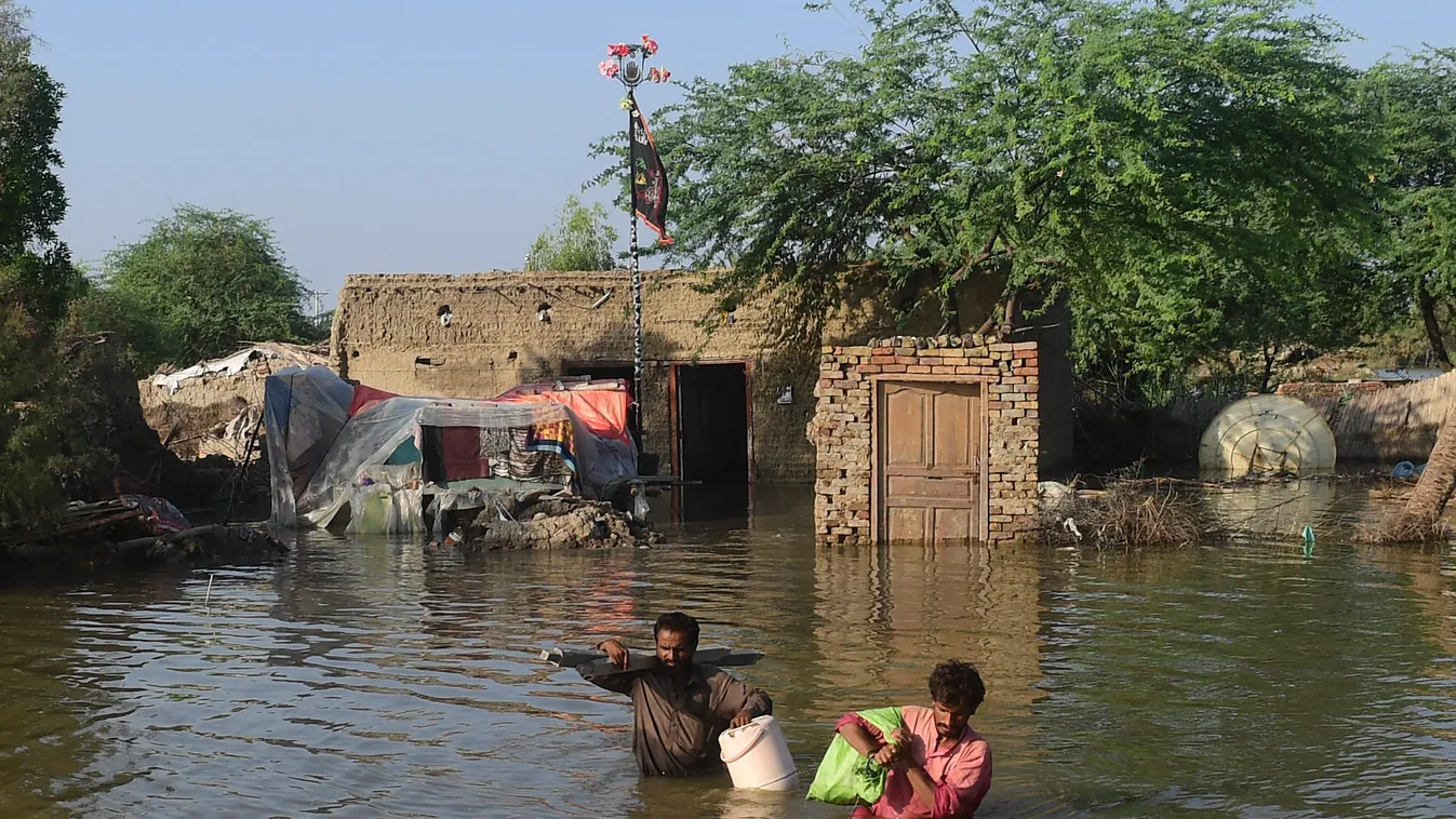 Pakisztán, áradás, víz, árvíz, katasztrófa, Dél-Ázsia 