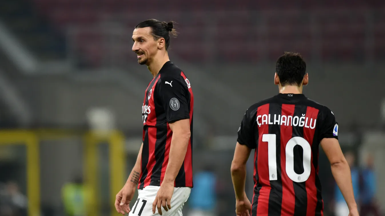 AC Milan vs Hellas Verona FC: Serie A AC Milan,Hellas Verona,Italy,Milano Horizontal, Calhanoglu, Ibrahimovic 