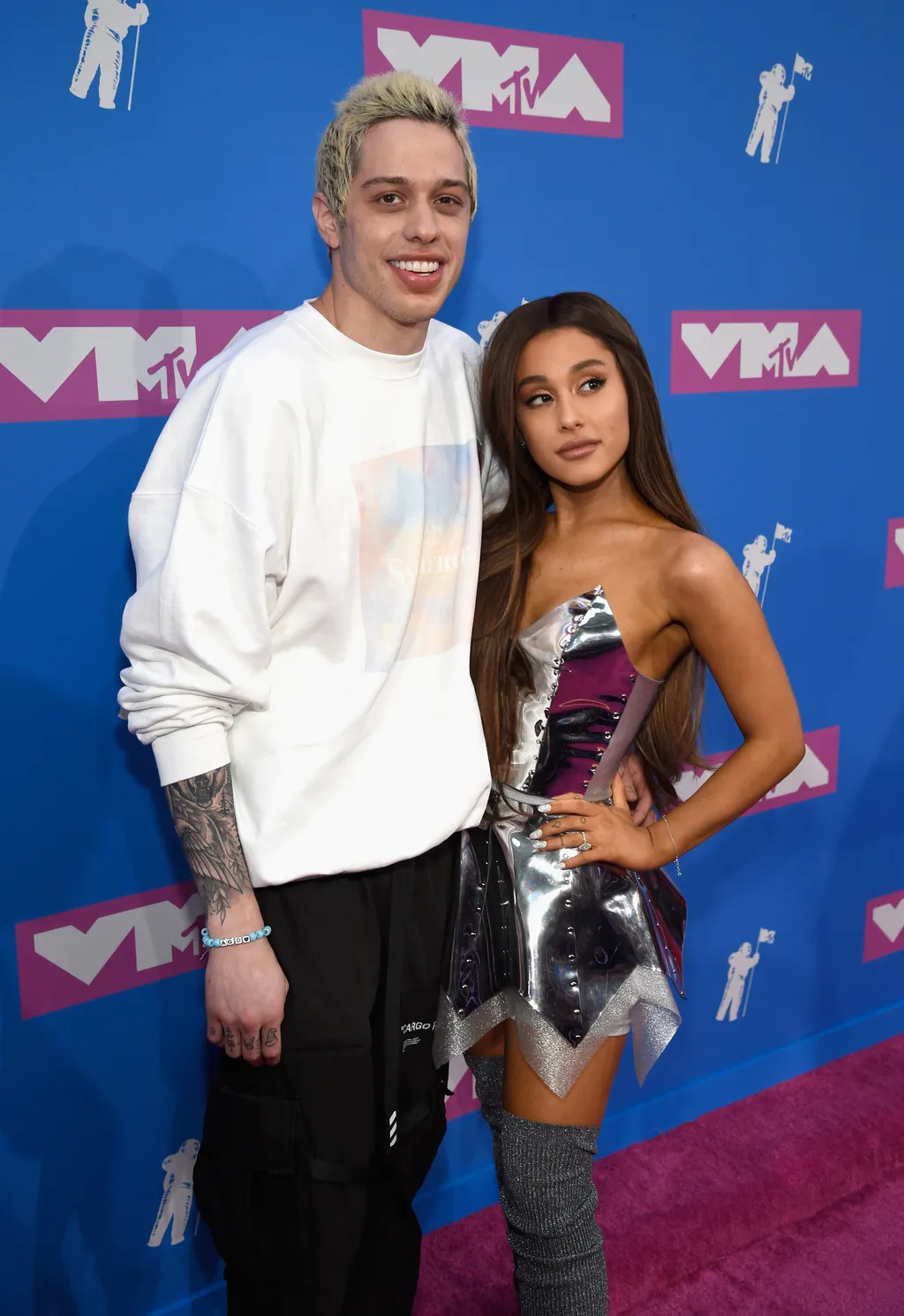 2018 MTV Video Music Awards - Red Carpet Arts Culture and Entertainment Celebrities Music Awards Ceremony Concert New York FeedRouted_NorthAmerica FeedRouted_Europe FeedRouted_Australasia attends the 2018 MTV Video Music Awards at Radio City Music Hall on
