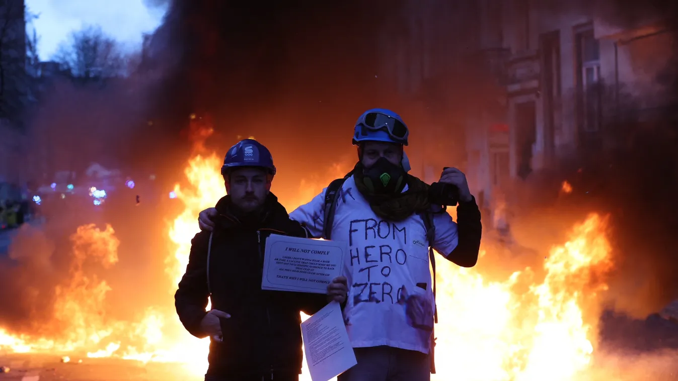 Protest in Belgium against COVID-19 measures 2021,Belgium,Brussels,december,protest Horizontal 