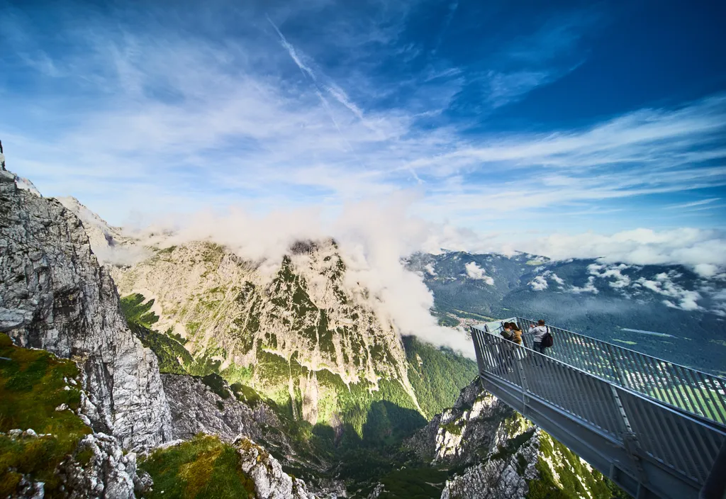 Garmisch-partenkirchen, Alpspix, kilátó, német, fedélzet, látványosság, magas, kilátó, látvány, Alpspix, bajor, hegy, táj, nézőpont, hegység 