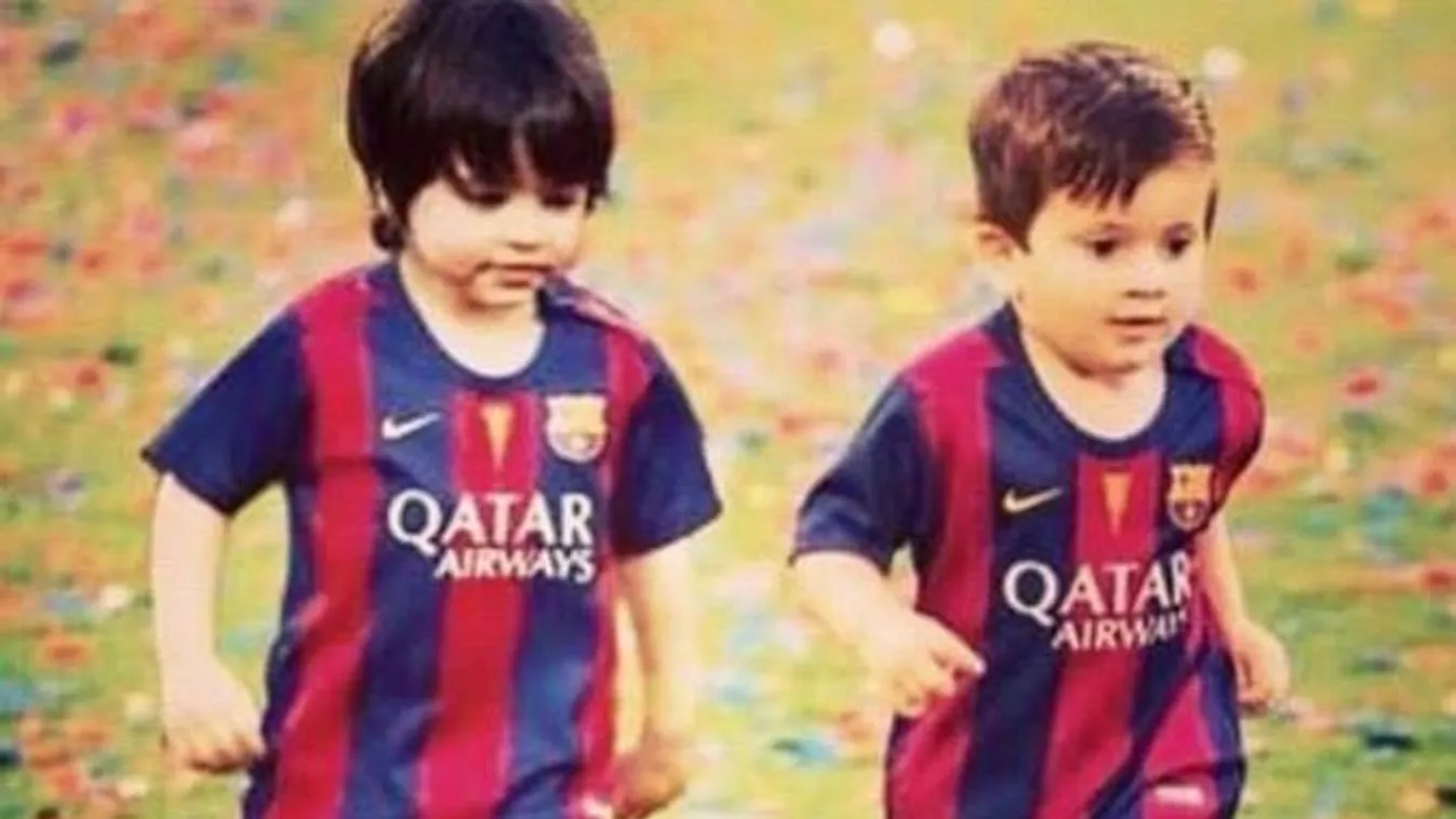 Thiago Messi és Milan Piqué 