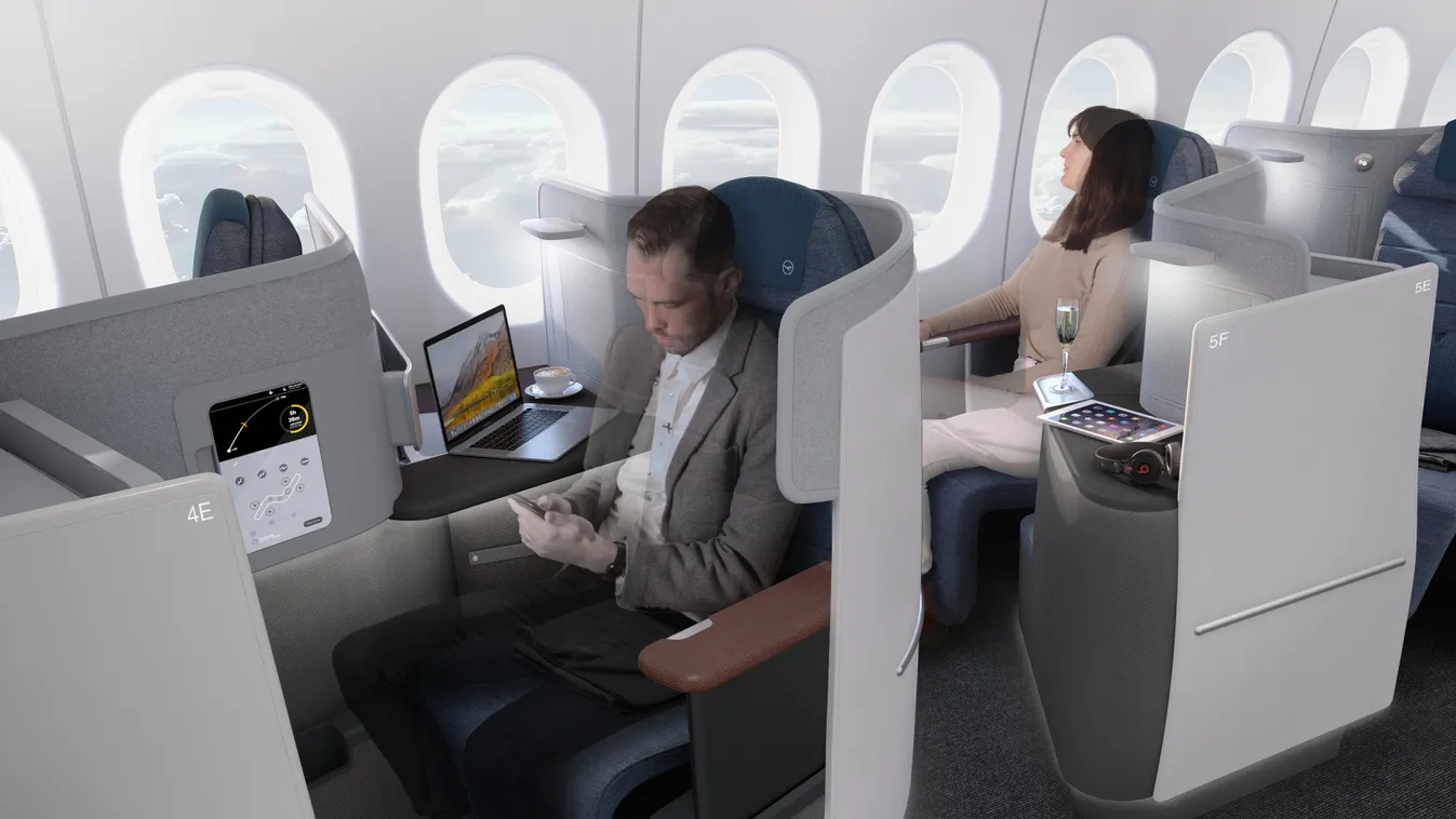 Lufthansa, business class, repülés 