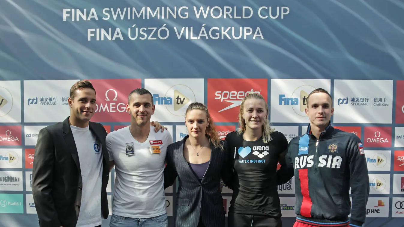 FINA úszó világkupa 2018-as budapesti állomásának sajtótájékoztatója 2018 október 3-án 