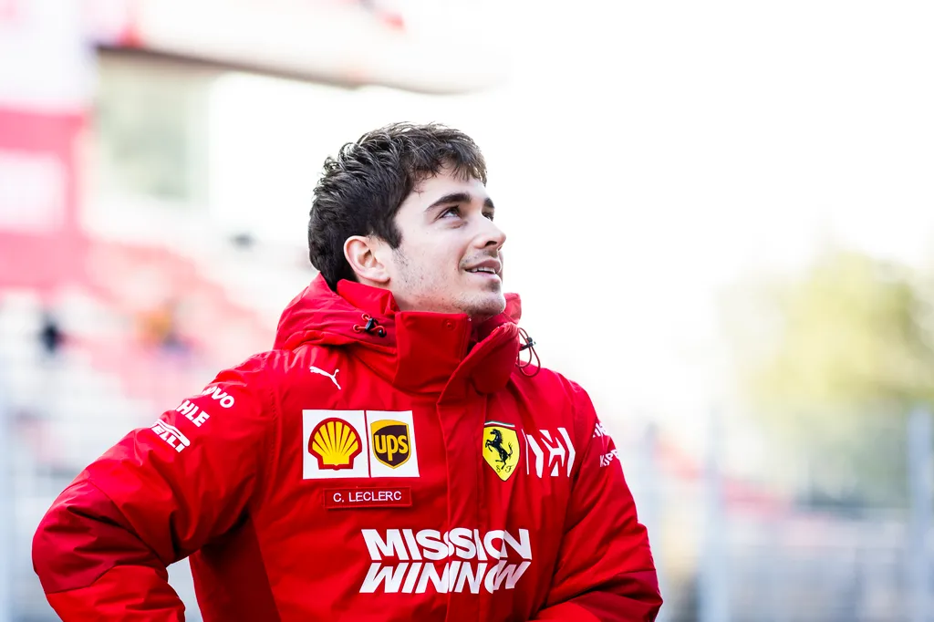 Forma-1, teszt, Barcelona, Charles Leclerc, Scuderia Ferrari 