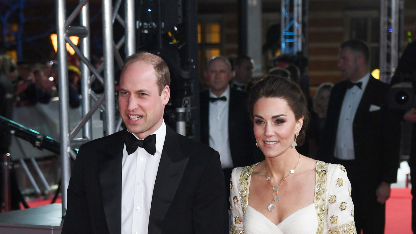 BAFTA-gála 2020. vörösszőnyeg Vilmos herceg és Katalin hercegné 