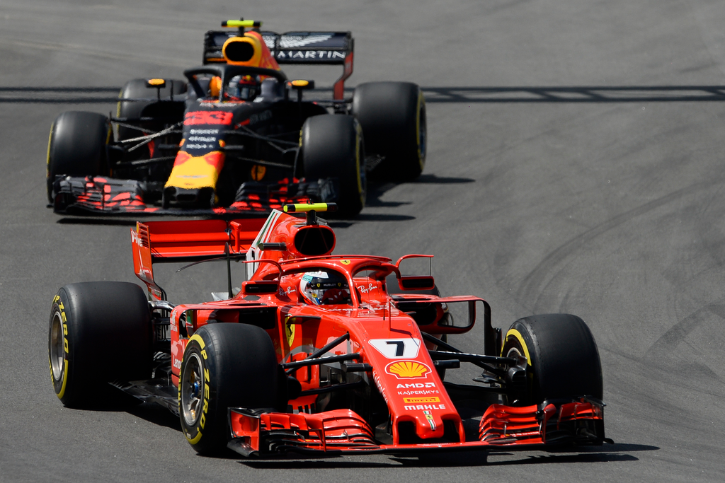 A Forma-1-es Spanyol Nagydíj, Kimi Räikkönen, Scuderia Ferrari, Max Verstappen, Red Bull Racing 