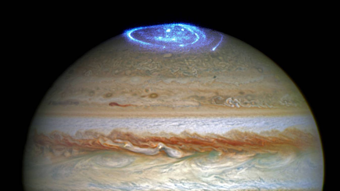 Jupiter, sarki fény 