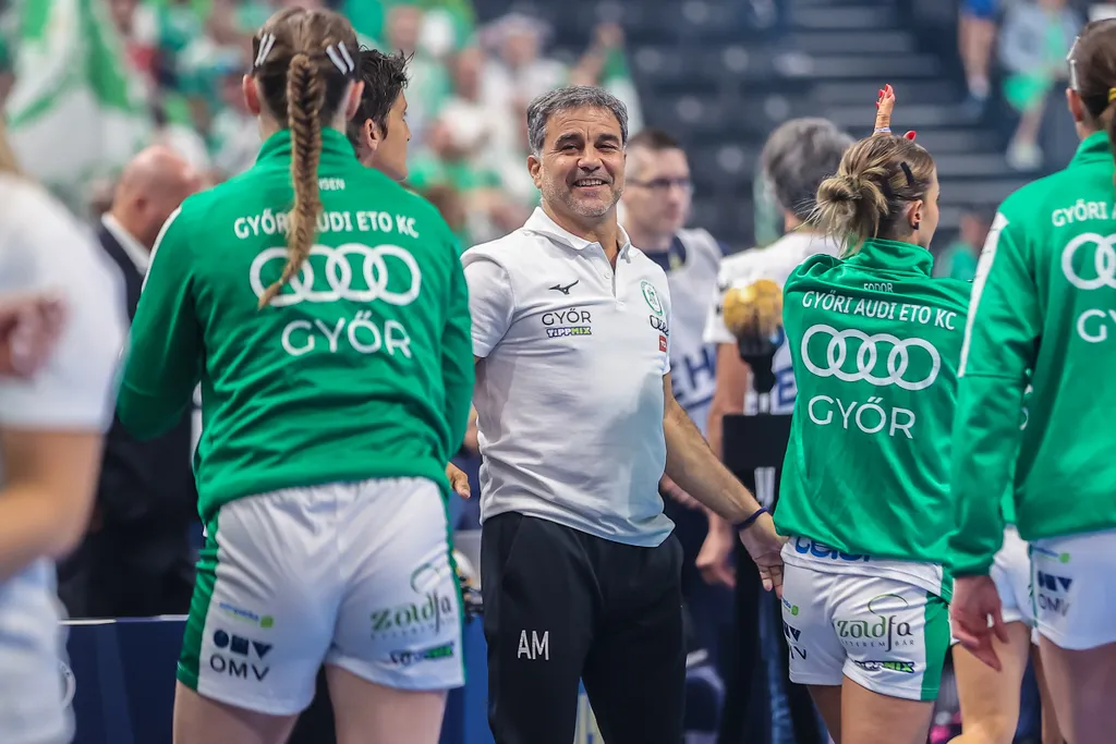 női kézilabda BL Final Four Budapest, MVM Dome,  női kézilabda, Bajnokok Ligája négyes döntő, 2023,  EHF FINAL4 WOMEN 2023, Győr, győri szurkolók, Győri Audi ETO KC–Vipers Kristiansand 