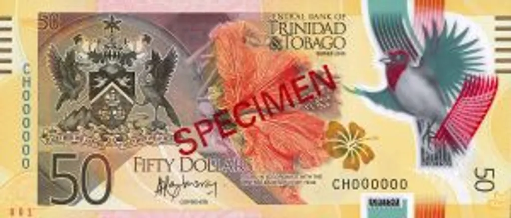 Bankjegyek,  Banknote of 2014
Trinidad & Tobago's 50 Dollar Note, Central Bank of Trinidad and Tobago 