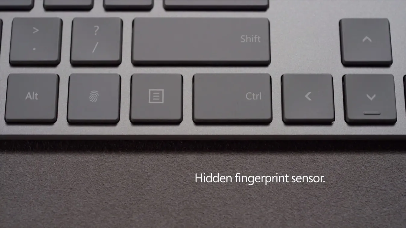 microsoft modern keyboard with fingerprint id billentyuzet ujjlenyomat-olvasó 