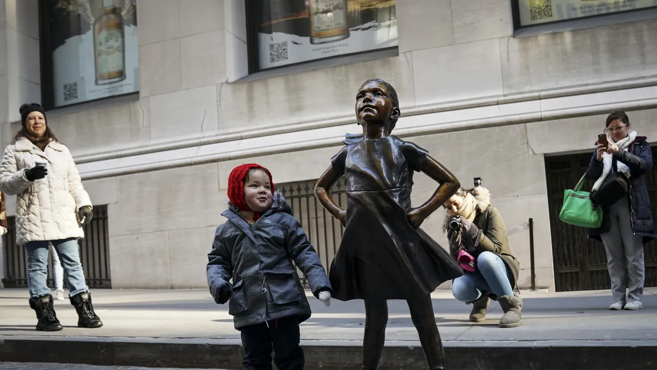 "Fearless Girl" Statue Moves To Her New Home Across From NY Stock Exchange GettyImageRank1 bestpix bestof topix 