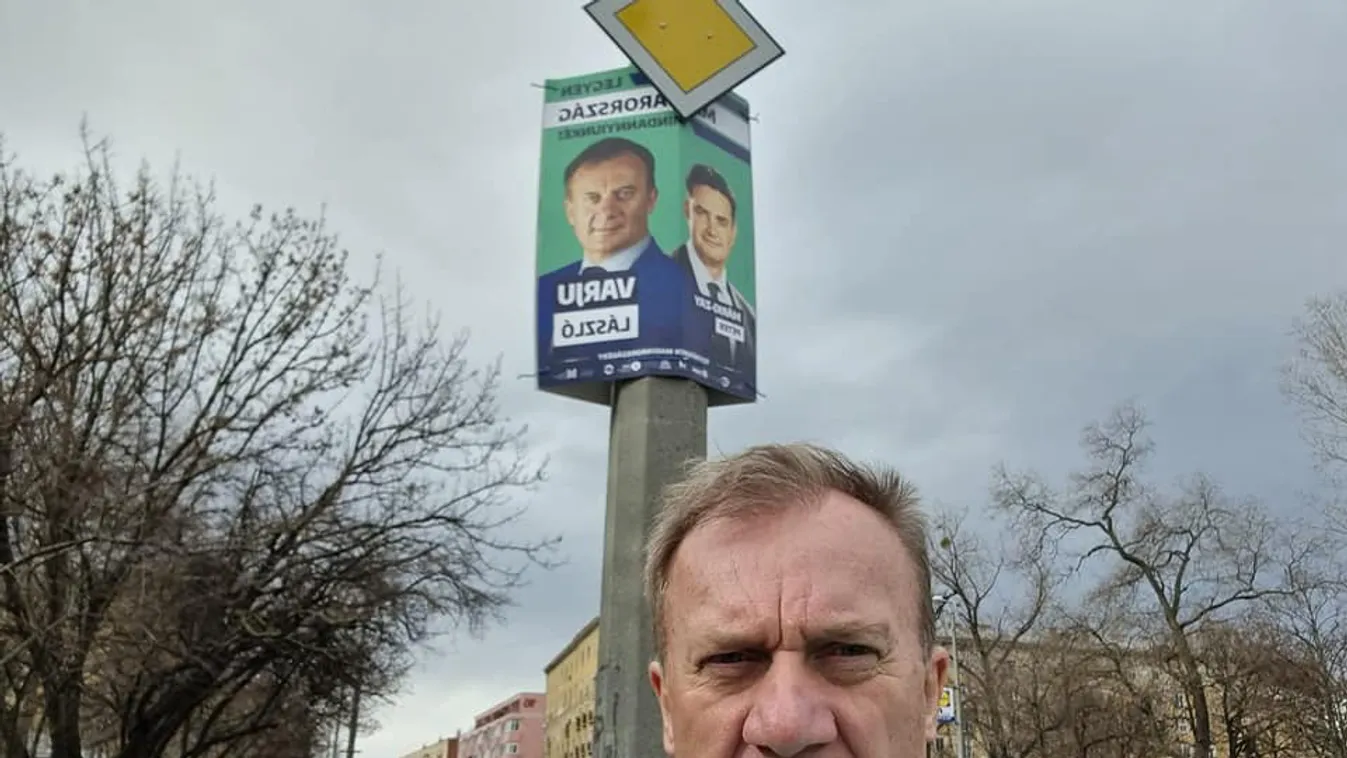 Varju László, plakát, DK, parkolás 