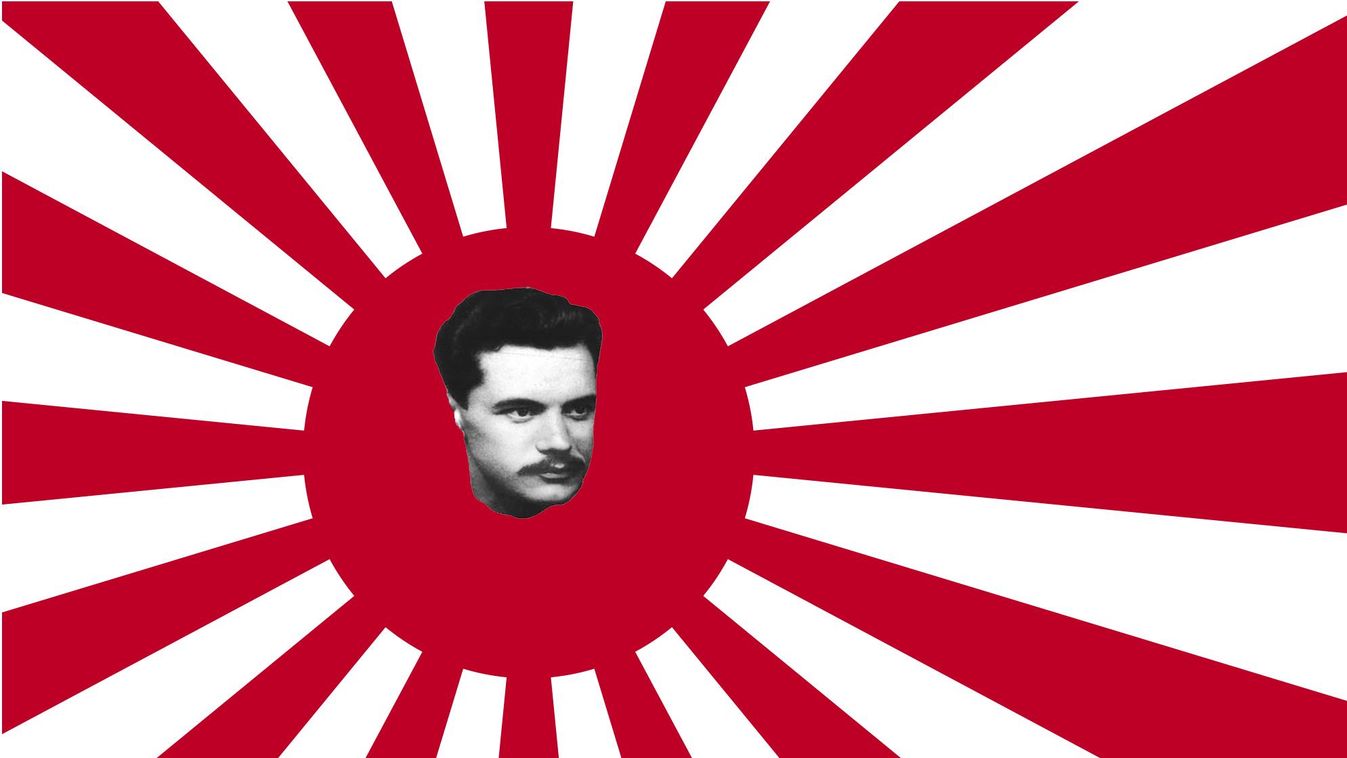 József Attila, japán zászló 