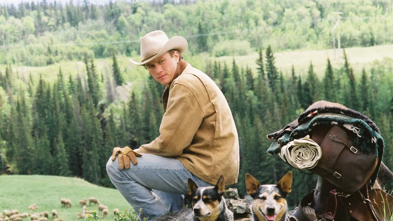 Brokeback Mountain Cinema MAN COWBOY cowboy hat ANIMAL DOG countryside nature MOUNTAIN BACKPACK rucksack 
