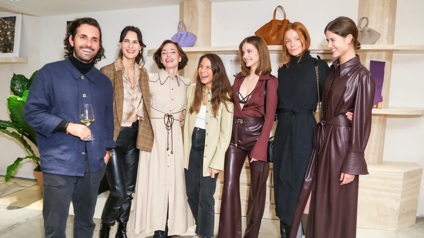 Nanushka New York Flagship: Opening Party horizontal Peter Baldaszti, Anita Hodosi, Nellie Tombor, Sandra Sandor, Barbara Palvin, Eniko Mihalik, Kate Condas 