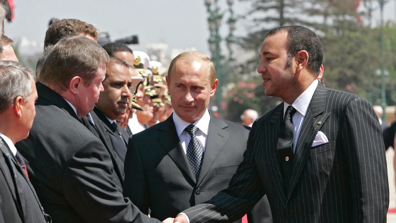 The Russian president's official visit to the Kingdom of Morocco Ustinov Putin Mohammed Casablanca HORIZONTAL 