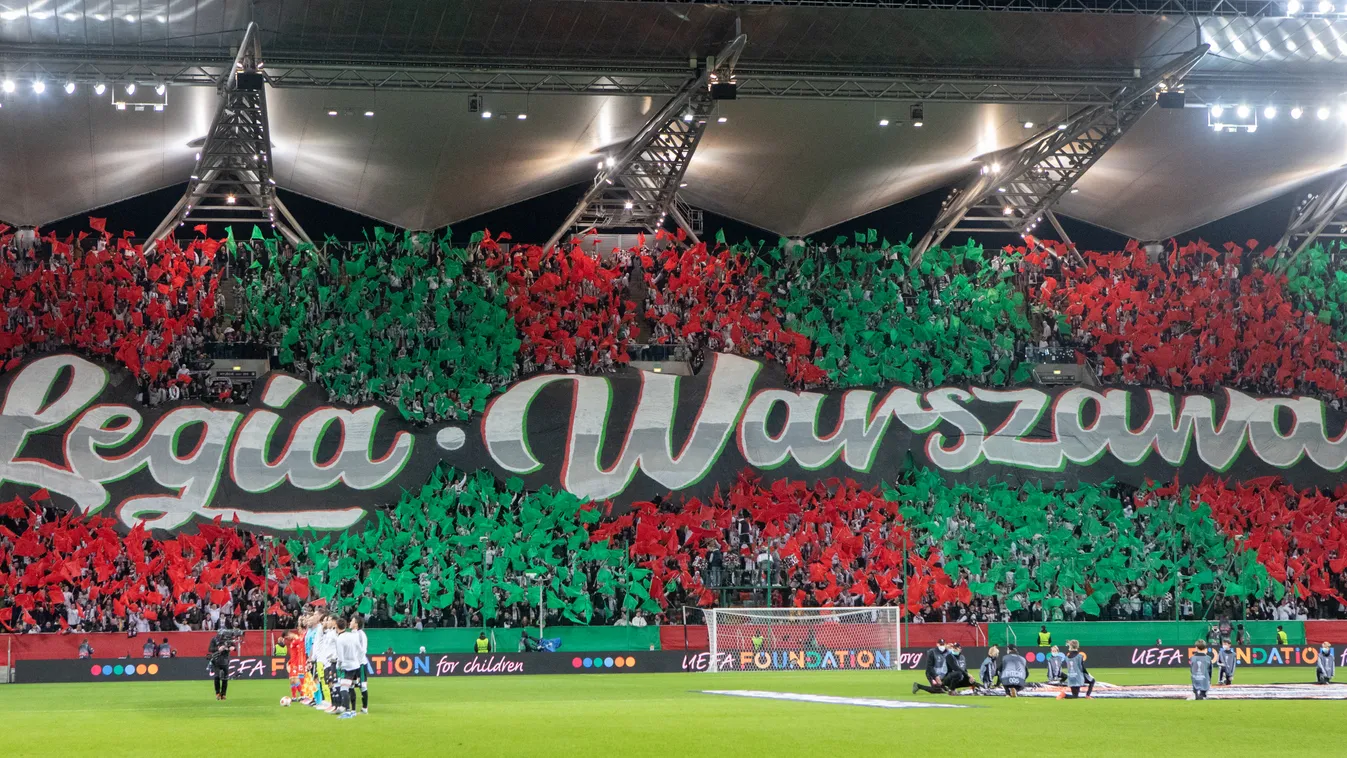 Legia Warsaw v SSC Napoli - UEFA Europa League NurPthoo General news November 4 2021 4th November 2021 Warsaw - Poland Horizontal panoramic 