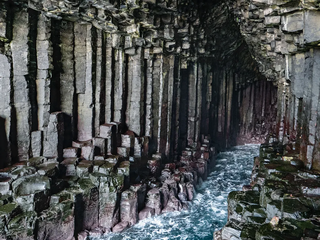 Skócia, Fingal, barlang, Staffa, sziget, 