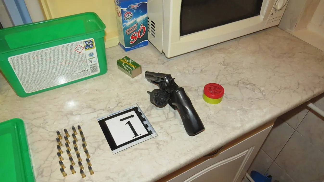 Maroklőfegyvert és lőszereket rejtegetett a konyhájában 