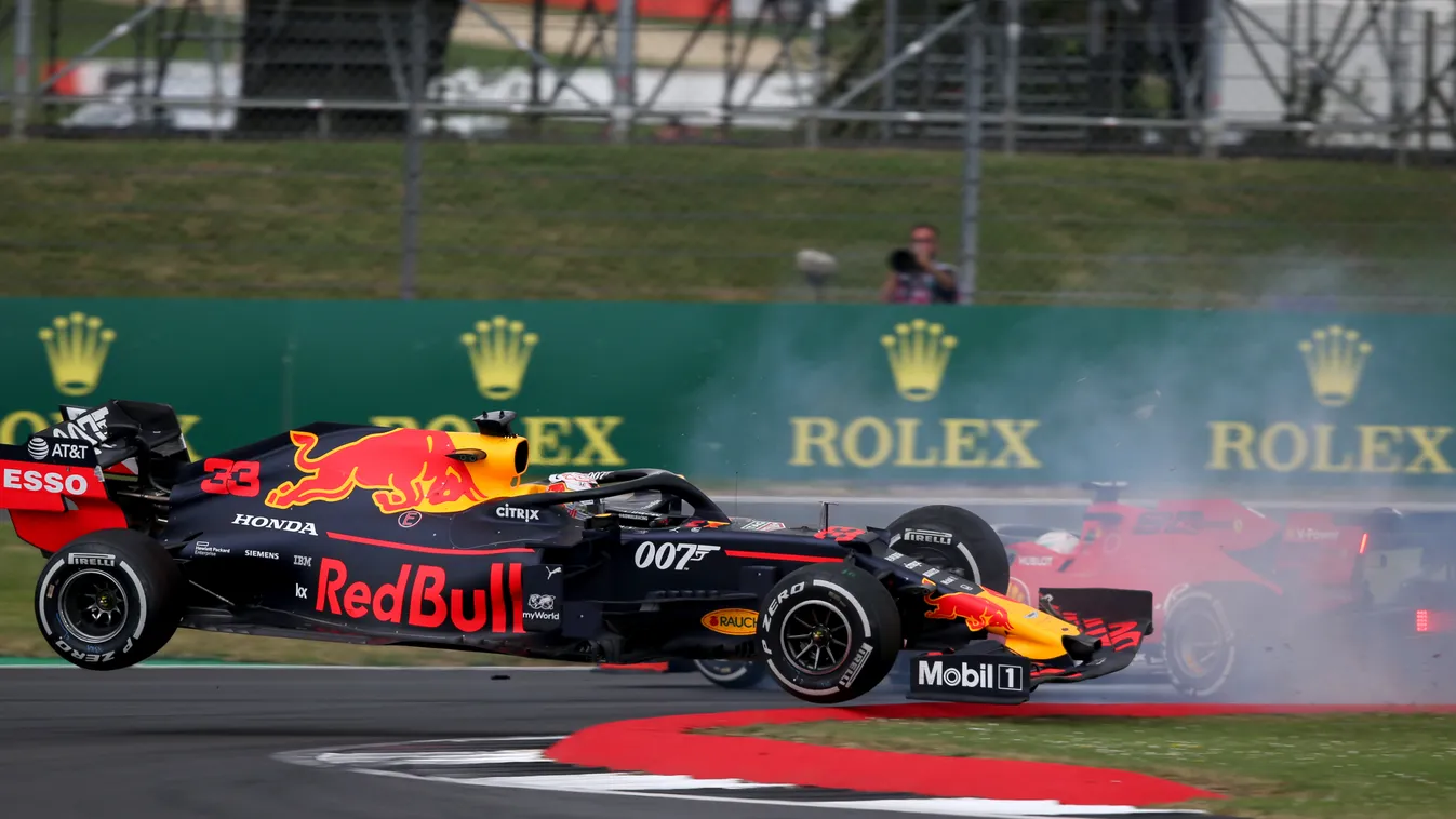 Forma-1, Max Verstappen, Sebastian Vettel, Brit Nagydíj baleset 