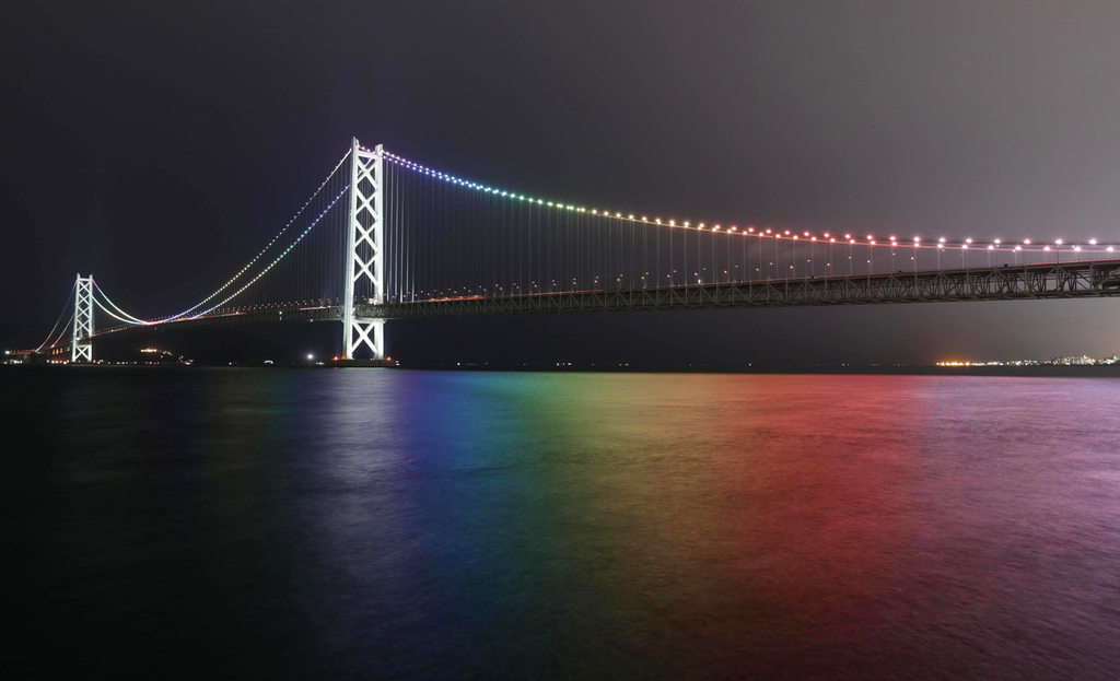 Bright Akashi-Kaikyo Bridge 