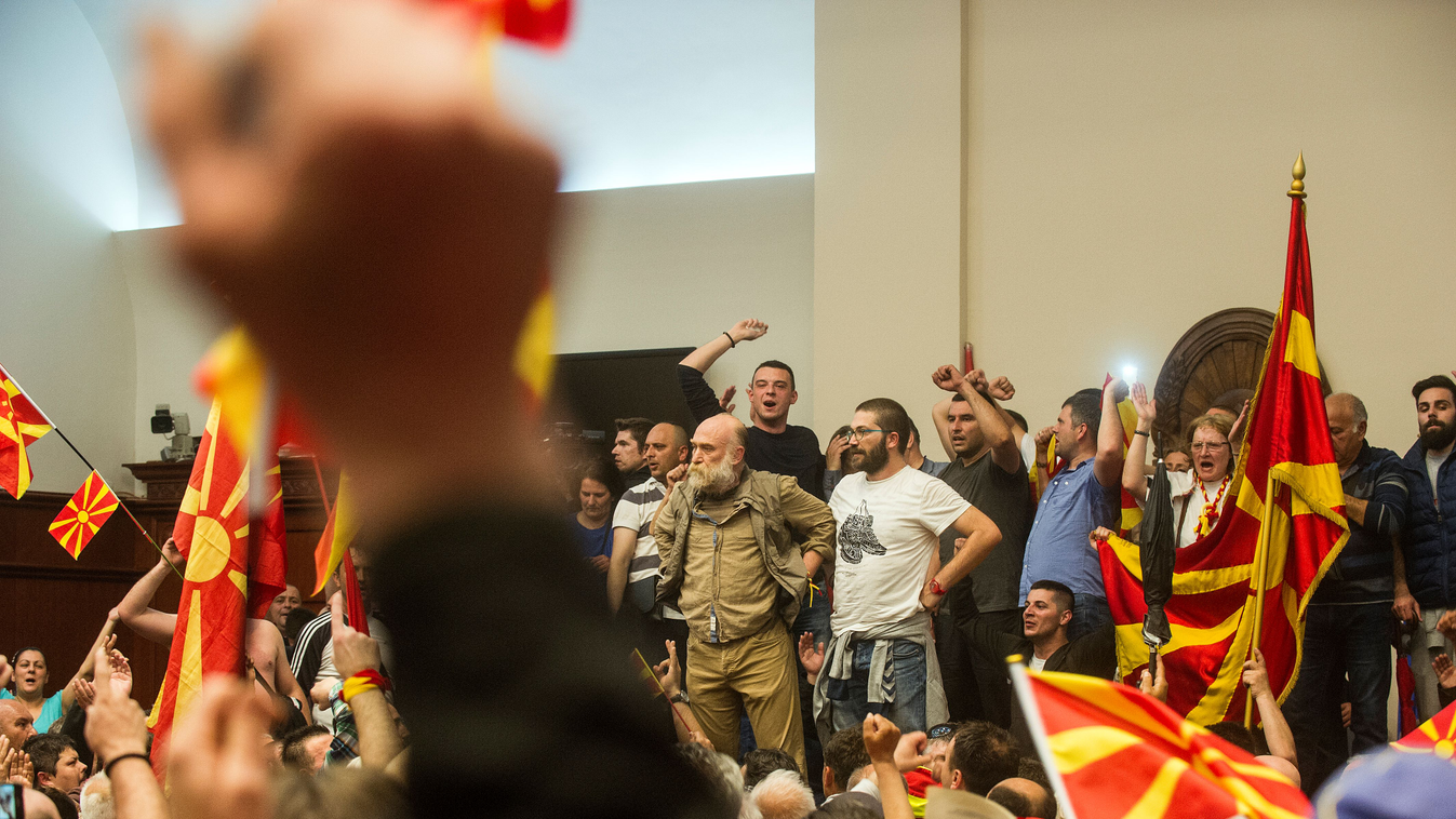macedón macedónia parlament zavargások 