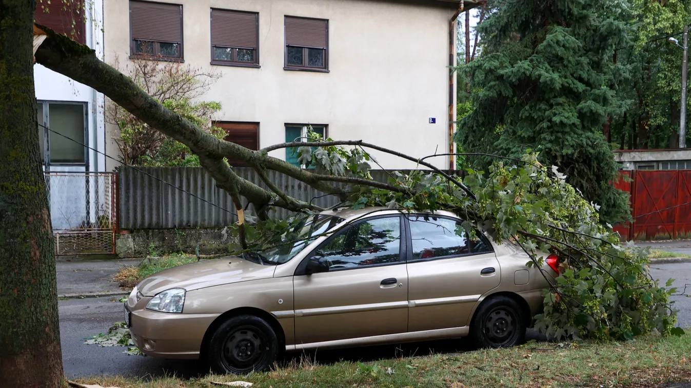 Horvátország, vihar, károk, esőzés, rongálás, 2023. július 19., Zágráb, 