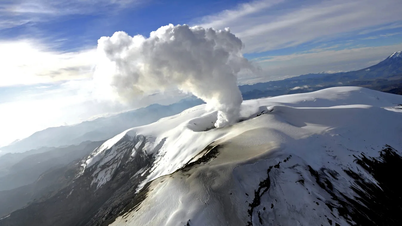 Nevado del Ruiz tűzhányó, Vulkánkitörés Kolumbia, veszély, figyelmeztetés, 